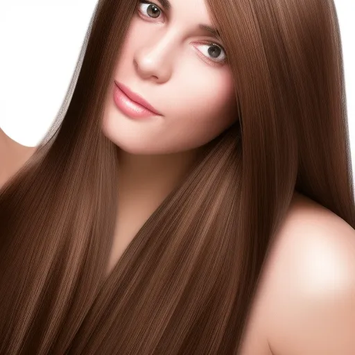 

An image of a woman with long, smooth, shiny hair, showing the positive effects of keratin hair straightening.