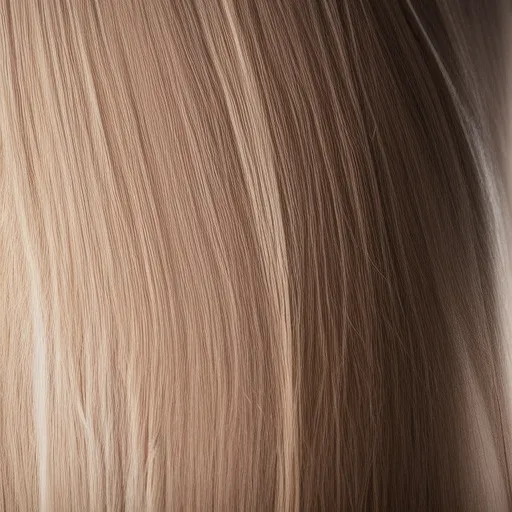 

A close-up of a woman's hair with a flat iron, showing the different sections of hair being straightened.