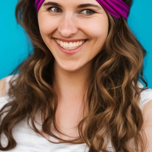 

A woman with long, wavy hair wearing a headband, smiling and looking into the camera.