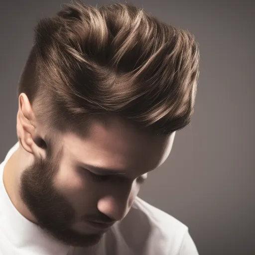 

Une photo d'un homme portant une coupe de cheveux élégante et moderne.