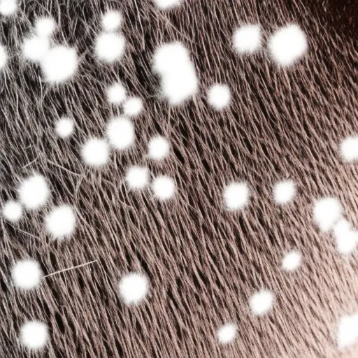 

A close-up of a woman's scalp with a few flakes of dandruff, suggesting natural remedies for treating dandruff.