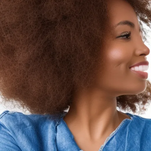 

A close-up of a woman's head with healthy, shiny hair, showing the results of using natural hair care products free of sulfates, silicones and parabens.