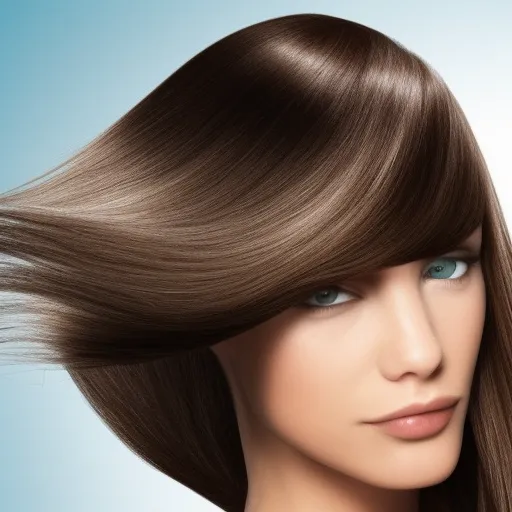 

A close-up of a woman's head with healthy, shiny hair, highlighting Schwarzkopf products used to care for it.